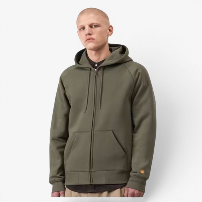 Sudadera con cremallera Carhartt Wip Hooded Chase Jacket Leaf/Gold I033664
