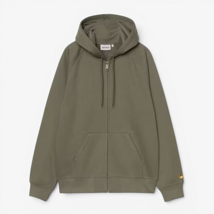 Sudadera con cremallera Carhartt Wip Hooded Chase Jacket Leaf/Gold I033664