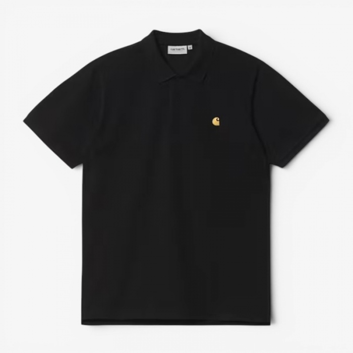 Carhartt Wip S/S Chase Pique Polo Black/Gold I023807