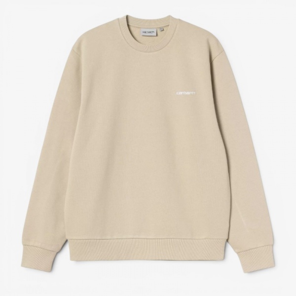 Sudadera Carhartt Wip Script Embroidery Sweat Barchan/White I034496