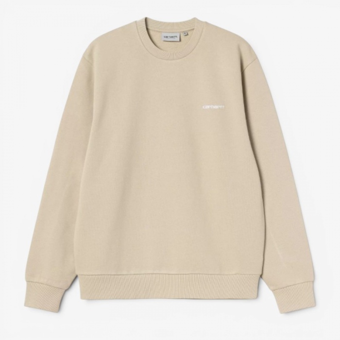 Carhartt Wip Script Embroidery Sweat Barchan/White I034496