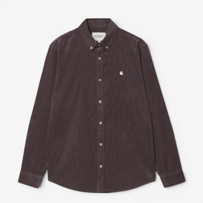 Carhartt Wip L/S Madison Fine Cord Shirt Shale/Wax I030580