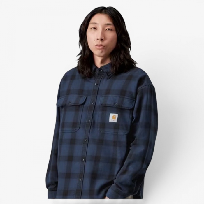 Carhartt Wip L/S Edmands Shirt Edmands check Natural/Jupiter I035951
