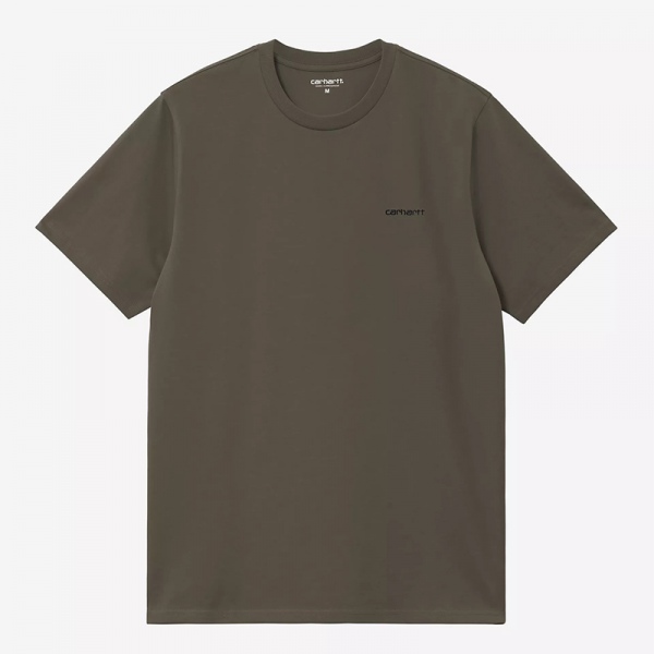 Carhartt Wip S/S Script Embroidery T-Shirt Cypress/Black I030435