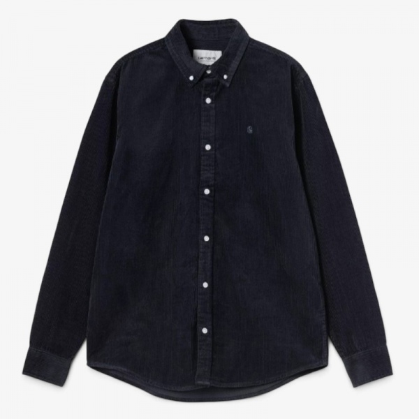 Camisa Carhartt Wip L/S Madison Cord Shirt Dark Navy I029958
