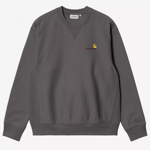 Carhartt Wip American Script Sweat Graphite I025475