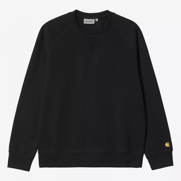 Sudadera Carhartt Wip Chase Sweat Black/Gold I033660
