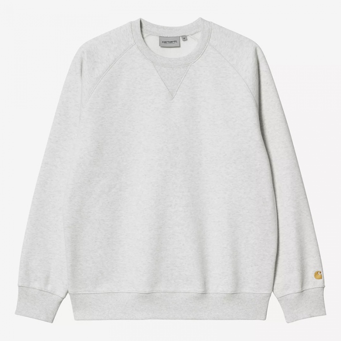 Sudadera Carhartt Wip Chase Sweat Ash Heather/Gold I033660