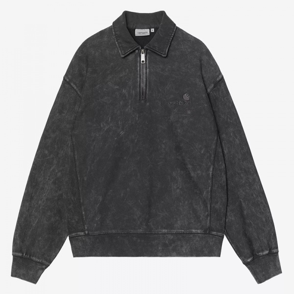 Carhartt Wip Lambert Polo Sweat Black moon wash I037105